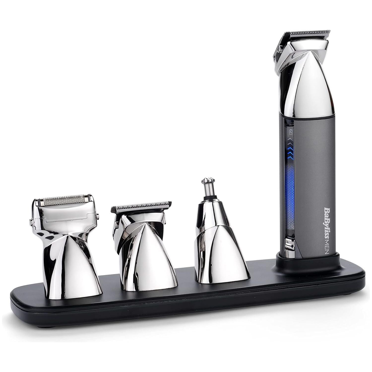 BaByliss Super-X Metal 15-in-1 Cordless Multi-Trimmer Grooming Kit – Beard & Nose Trimmer, Waterproof, Silver/Grey - 2